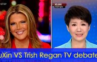 CGTN LiuXin debate Trish Regan of the Fox anchor